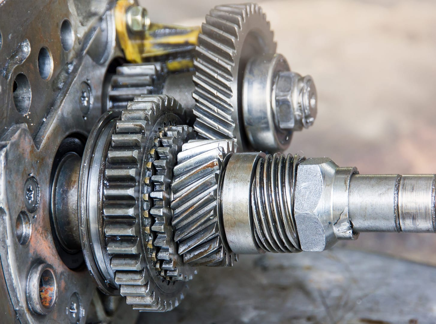 An engine component for an industrial marine vehicle