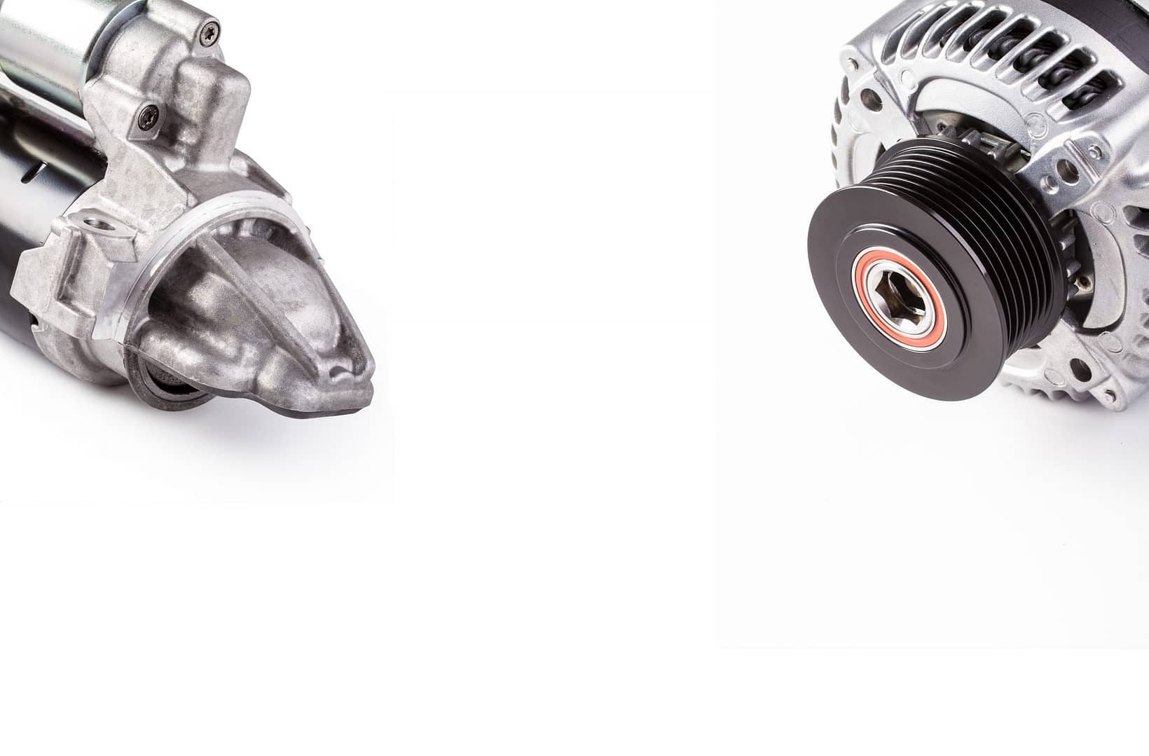 An alternator and starter for a car engine