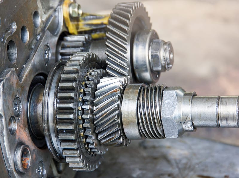 An engine component for an industrial marine vehicle